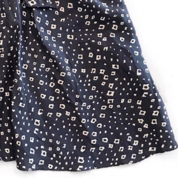 SOLD Anthropologie Lil Diamond Sky Print Silk Skirt Size 4 - Picture 6 of 8